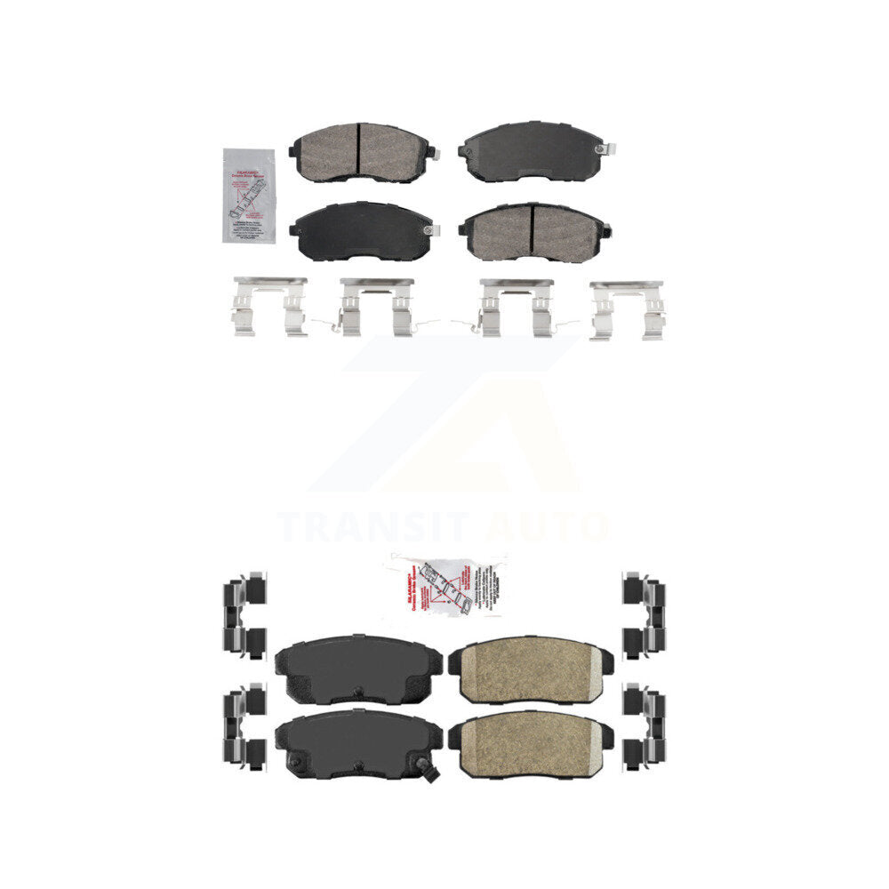 AmeriBRAKES Front Rear Ceramic Disc Brake Pads Kit For 2002-2004 INFINITI I35 KNF-101735