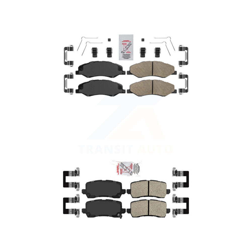 AmeriBRAKES Front Rear Ceramic Disc Brake Pads Kit For 2021-2023 Honda Odyssey KNF-101736