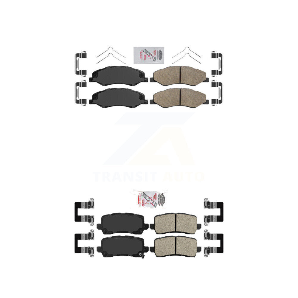 AmeriBRAKES Front Rear Ceramic Disc Brake Pads Kit For 2021-2023 Honda Odyssey KNF-101738