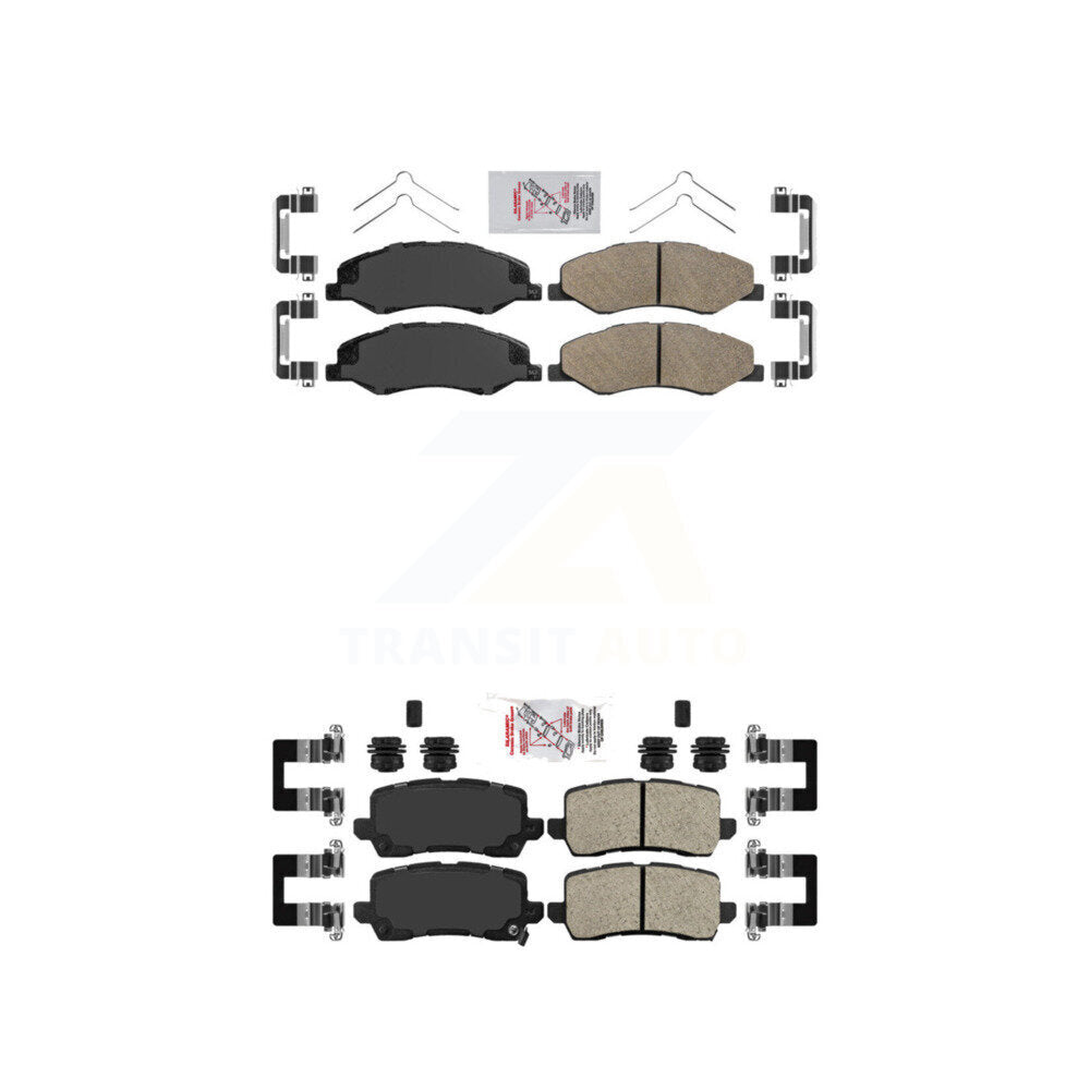 AmeriBRAKES Front Rear Ceramic Disc Brake Pads Kit For 2021-2023 Honda Odyssey KNF-101739