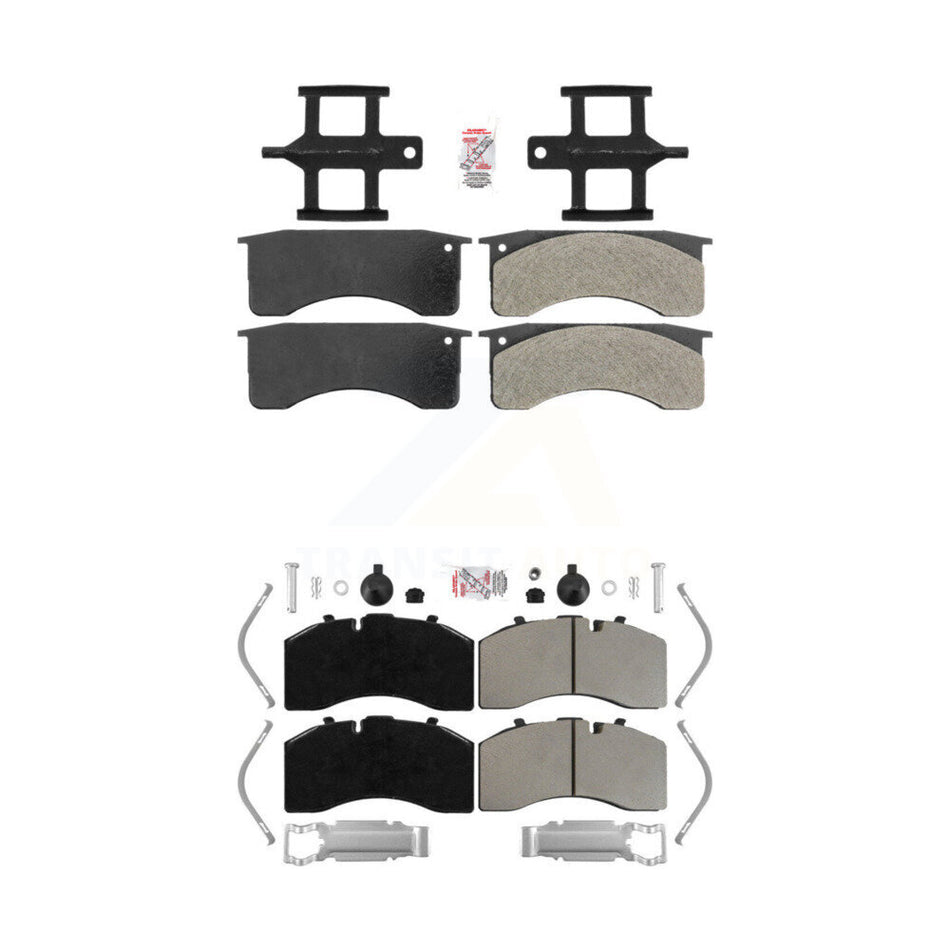 Front Rear Semi-Metallic Disc Brake Pads Kit For Blue Bird Vision School Bus All American KNF-101745