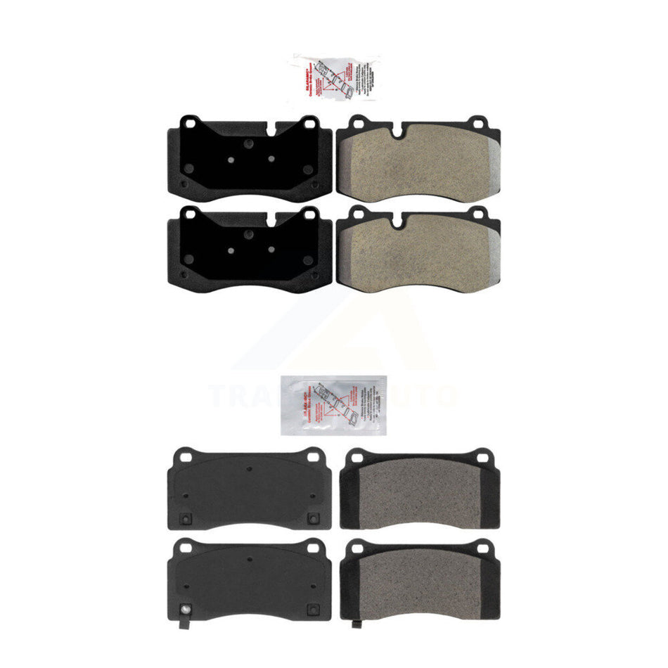 AmeriBRAKES Front Rear Semi-Metallic Disc Brake Pads Kit For 2011-2014 Mercedes-Benz CL550 KNF-101760