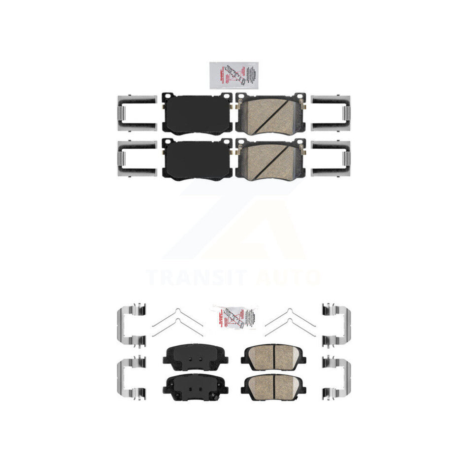 Front Rear Ceramic Disc Brake Pads Kit For 2018-2020 Genesis G80 3.3L KNF-101765