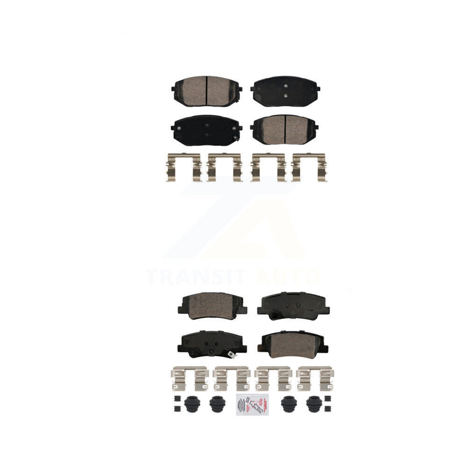AmeriBRAKES Front Rear Ceramic Disc Brake Pads Kit For Hyundai Tucson Sonata KNF-101782