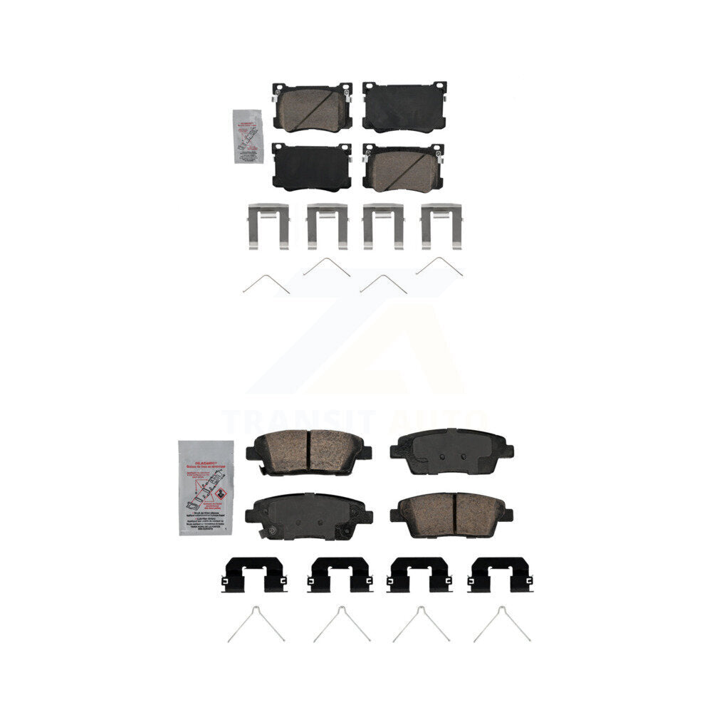 Front Rear Ceramic Disc Brake Pads Kit For 2018-2020 Genesis G80 3.8L 5.0L KNF-101784