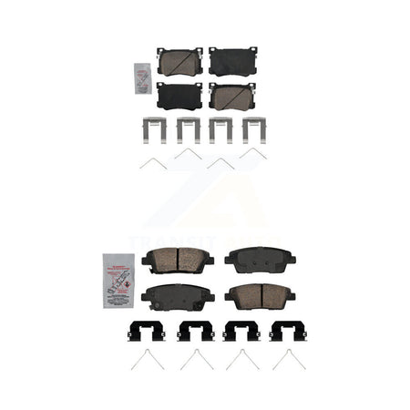 Front Rear Ceramic Disc Brake Pads Kit For 2018-2020 Genesis G80 3.8L 5.0L KNF-101784