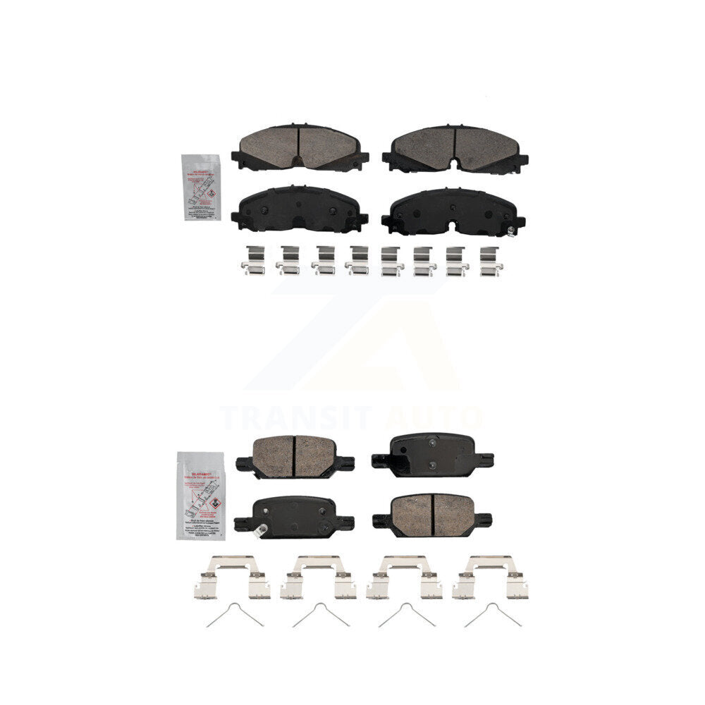 AmeriBRAKES Front Rear Ceramic Disc Brake Pads Kit For 2021-2022 GMC Chevrolet Canyon Colorado KNF-101785