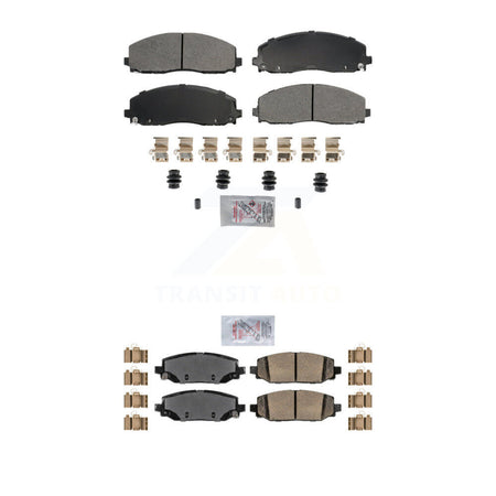 AmeriBRAKES Front Rear Ceramic Disc Brake Pads Kit For Jeep Wrangler KNF-101794