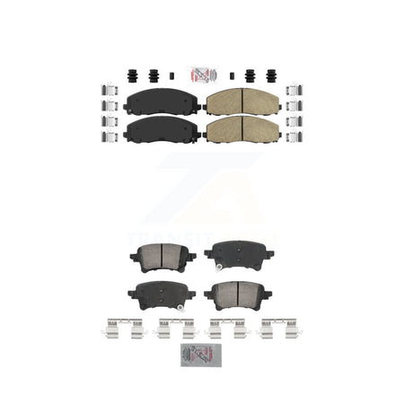 AmeriBRAKES Front Rear Ceramic Disc Brake Pads Kit For Jeep Gladiator Wrangler KNF-101795