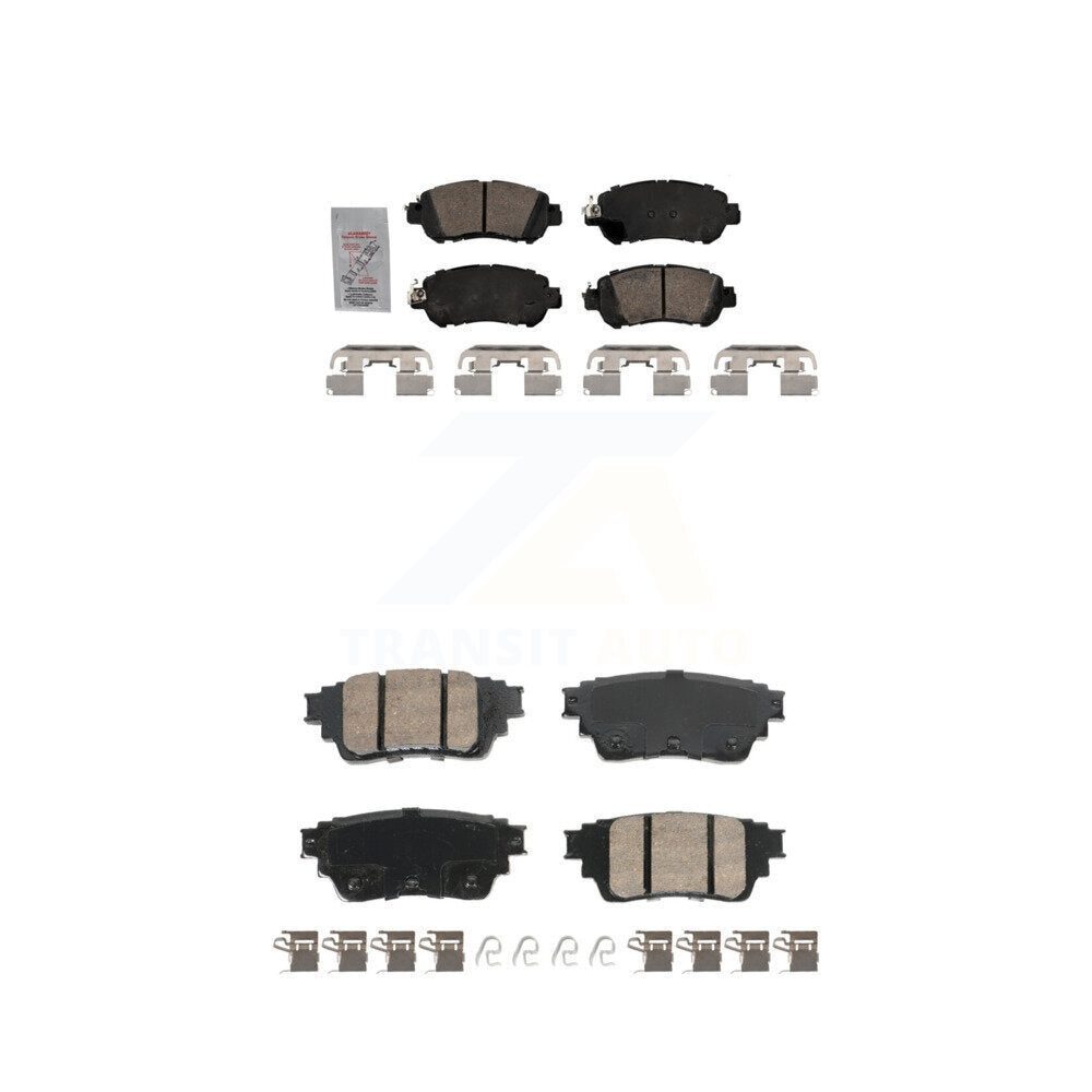 Front Rear Ceramic Disc Brake Pads Kit For 2021-2023 Nissan Kicks Drum rear brakes KNF-101810