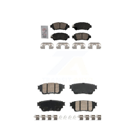 Front Rear Ceramic Disc Brake Pads Kit For 2021-2023 Nissan Kicks Drum rear brakes KNF-101810
