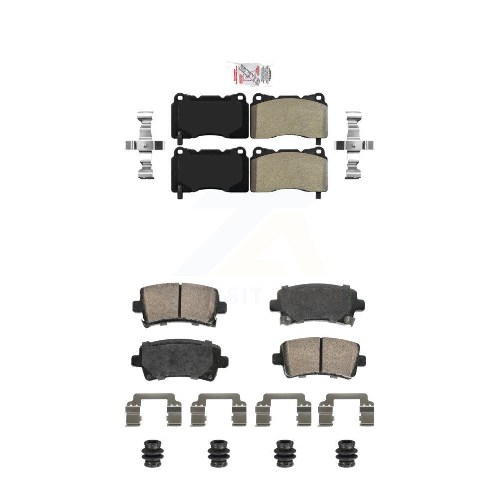 Front Semi-Metallic Rear Ceramic Disc Brake Pads Kit For Buick Regal Cadillac XTS Saab KNF-101815