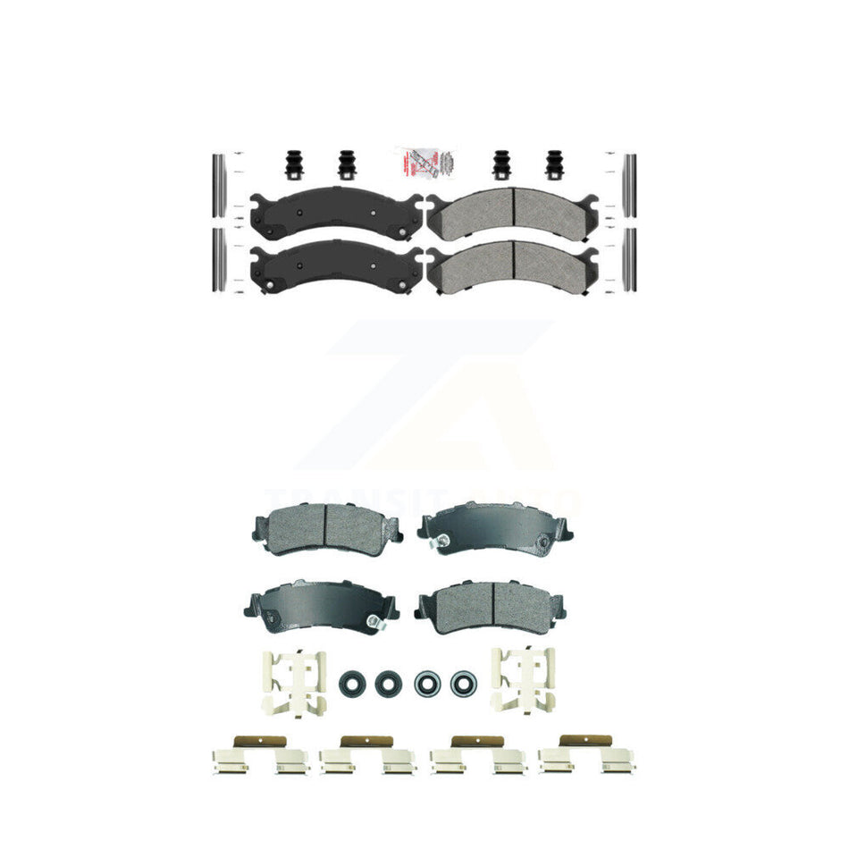 Front Rear Semi-Metallic Disc Brake Pads Kit For Cadillac DTS DeVille GMC Sierra 3500 KNF-101818