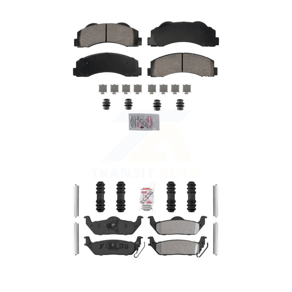 AmeriBRAKES Front Rear Semi-Metallic Disc Brake Pads Kit For 2010-2011 Ford F-150 KNF-101830