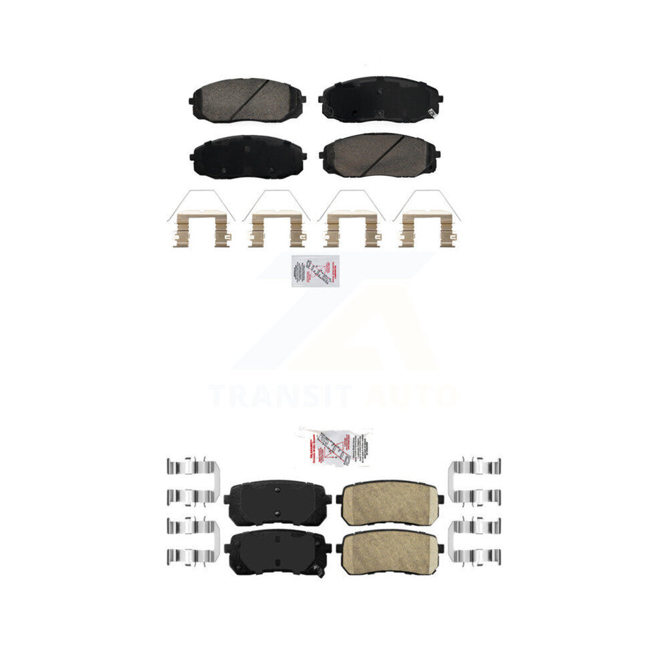 AmeriBRAKES Front Rear Ceramic Disc Brake Pads Kit For 2020-2021 Kia Sedona KNF-101831