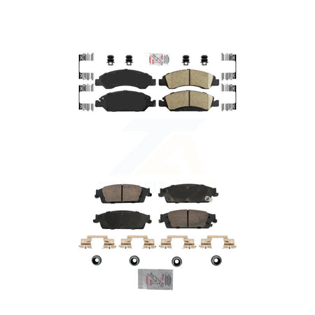 AmeriBRAKES Front Rear Ceramic Disc Brake Pads Kit For Chevrolet Silverado 1500 GMC Sierra Tahoe Suburban Yukon Cadillac XL Escalade ESV LD Limited KNF-101832