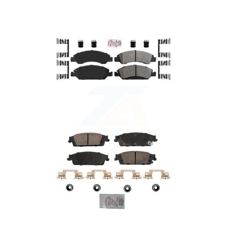 AmeriBRAKES Front Rear Semi-Metallic Disc Brake Pads Kit For Chevrolet Silverado 1500 GMC Sierra Tahoe Suburban Yukon Cadillac XL Escalade ESV LD Limited KNF-101834