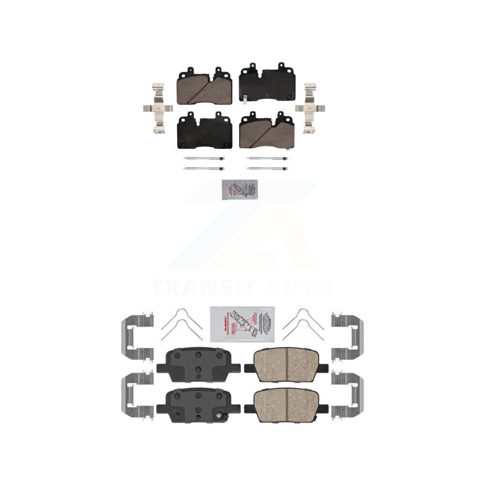 AmeriBRAKES Front Rear Ceramic Disc Brake Pads Kit For 2019-2020 Cadillac CT6 With Heavy Duty Brakes KNF-101841