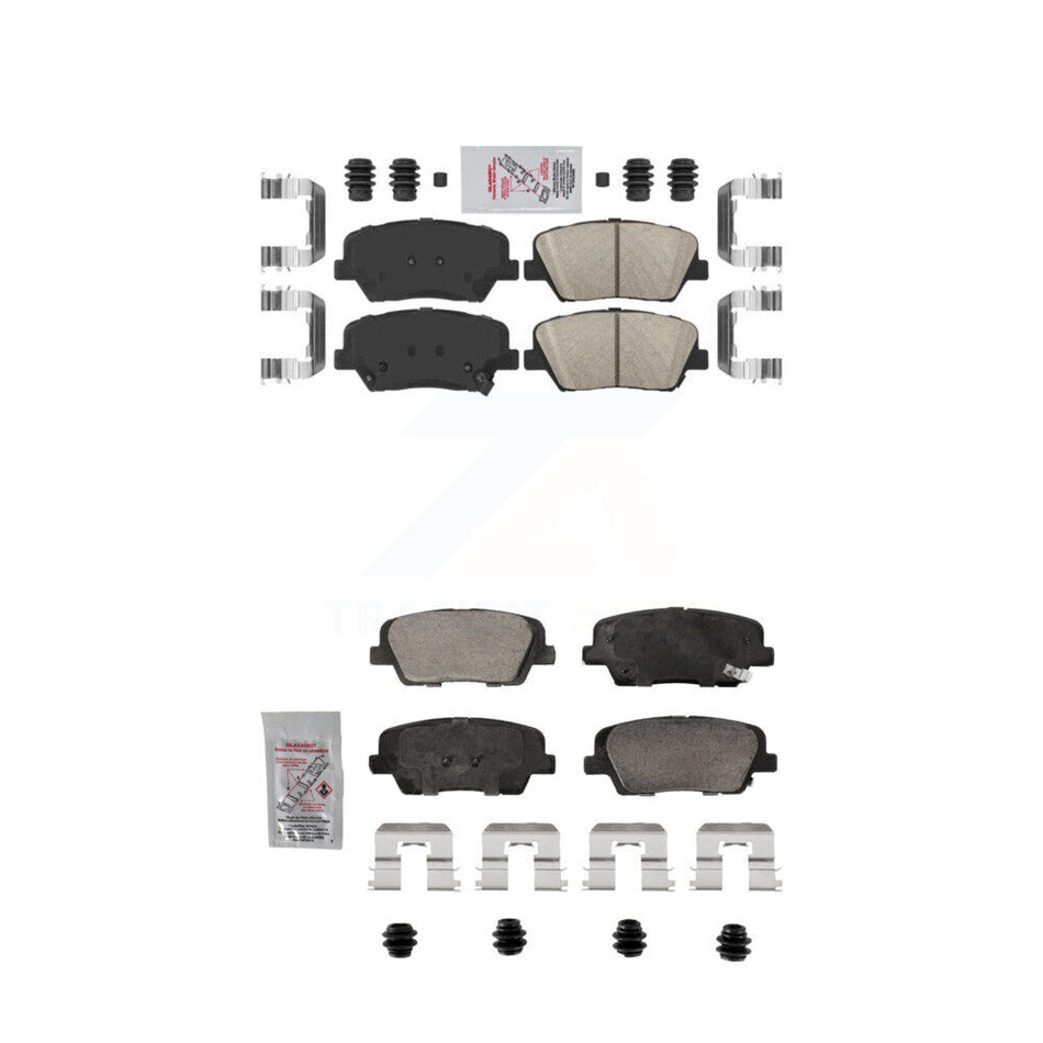 AmeriBRAKES Front Rear Ceramic Disc Brake Pads Kit For Kia Sorento Hyundai Santa Fe Sport KNF-101856