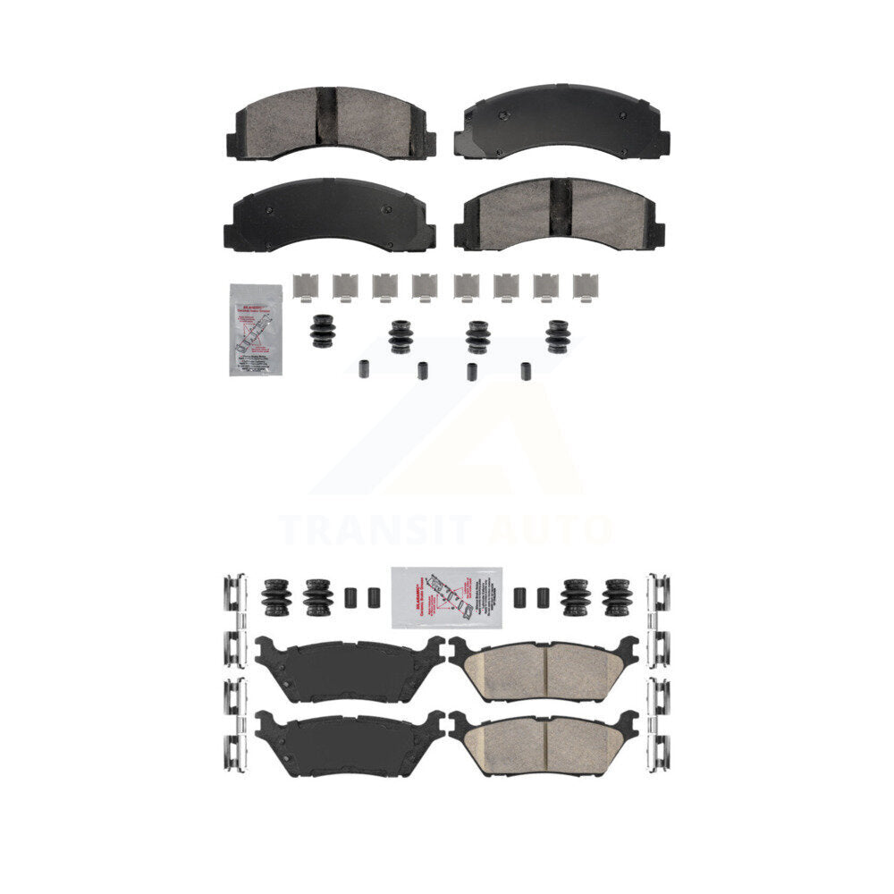 AmeriBRAKES Front Rear Ceramic Disc Brake Pads Kit For Ford F-150 Expedition Lincoln Navigator KNF-101858