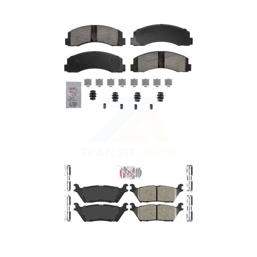 AmeriBRAKES Front Rear Ceramic Disc Brake Pads Kit For Ford F-150 Expedition Lincoln Navigator KNF-101859