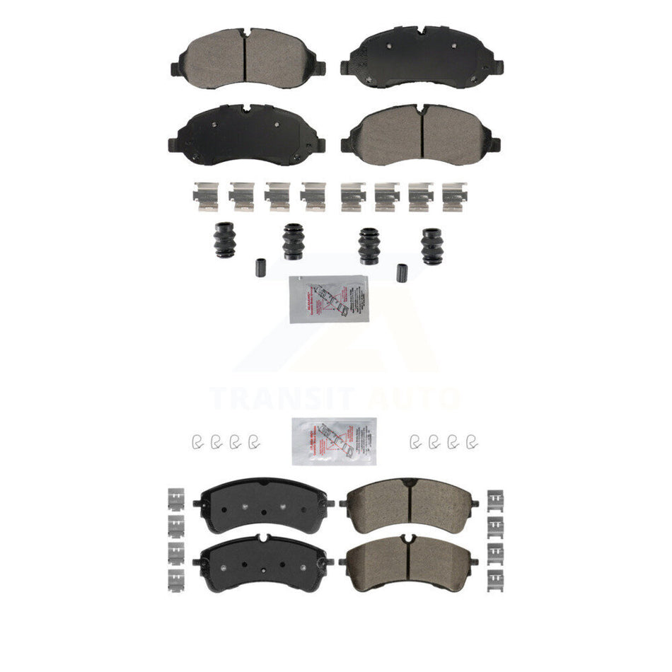 AmeriBRAKES Front Rear Semi-Metallic Disc Brake Pads Kit For Ford Transit-350 HD KNF-101879