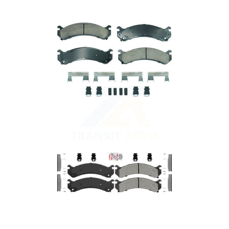 Front Ceramic Rear Semi-Metallic Disc Brake Pads Kit For Chevrolet GMC Silverado 3500 HD KNF-101892