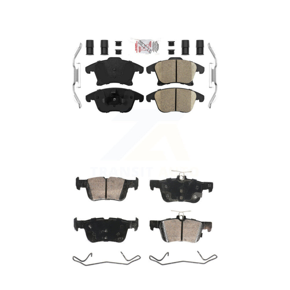 Front Rear Ceramic Disc Brake Pads Kit For 2019-2020 Ford Police Responder Hybrid KNF-101926