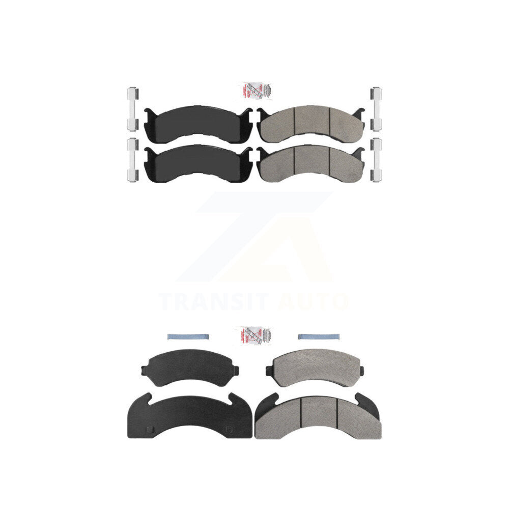 Front Rear Semi-Metallic Disc Brake Pads Kit For Blue Bird TC2000 Hydraulic hand brakes KNF-101938