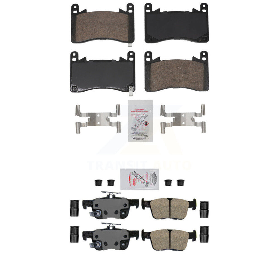 Front Rear Ceramic Disc Brake Pads Kit For 2021-2024 Acura TLX 3.0L KNF-101944