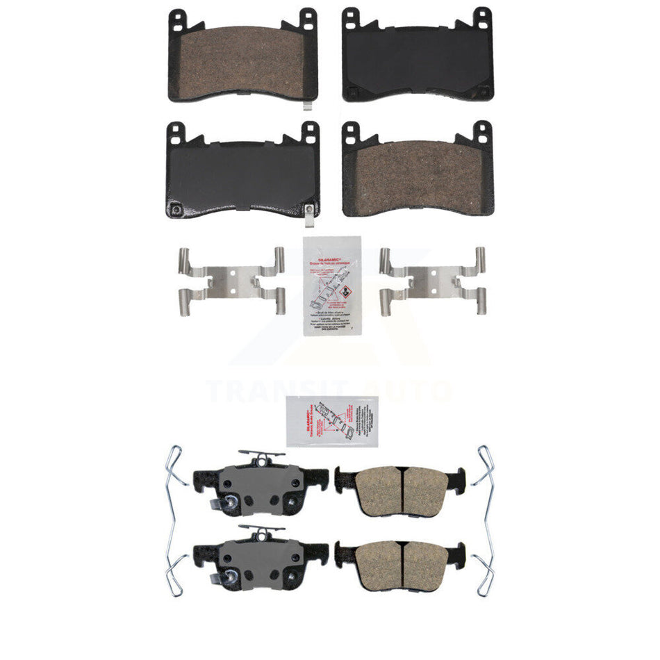 Front Rear Ceramic Disc Brake Pads Kit For 2021-2024 Acura TLX 3.0L KNF-101945