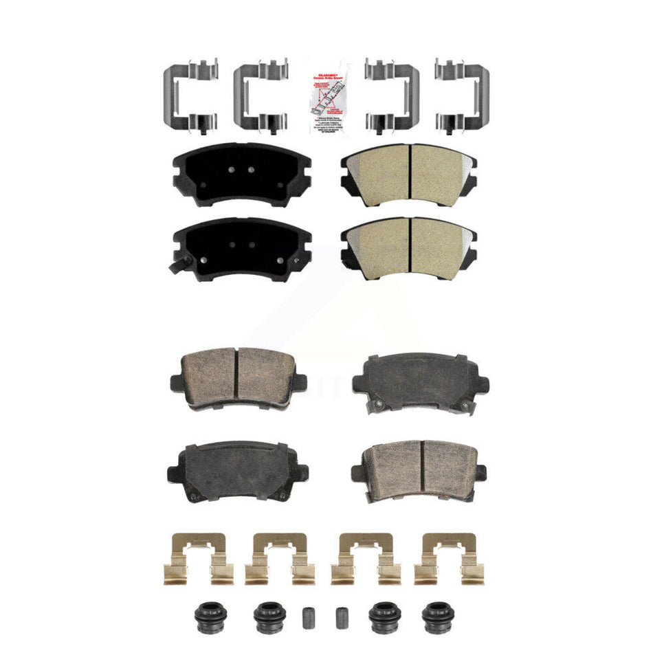 Front Semi-Metallic Rear Ceramic Disc Brake Pads Kit For Saab 9-5 KNF-101949