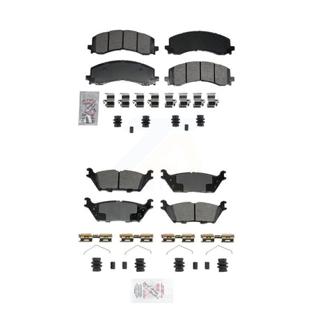 Front Rear Semi-Metallic Disc Brake Pads Kit For Ford F-150 Lightning Bronco Expedition KNF-101968
