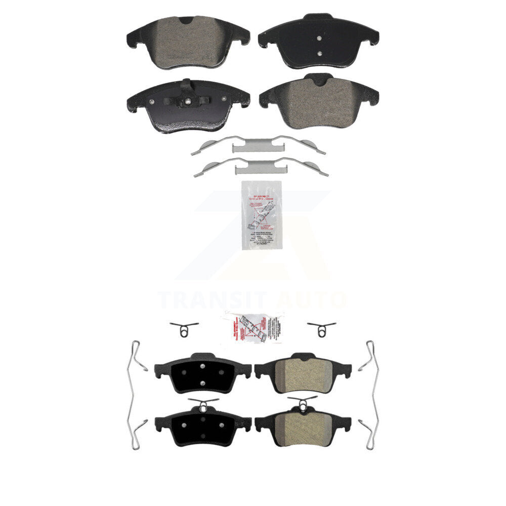Front Rear Semi-Metallic Disc Brake Pads Kit For 2012 Volvo S40 KNF-101984