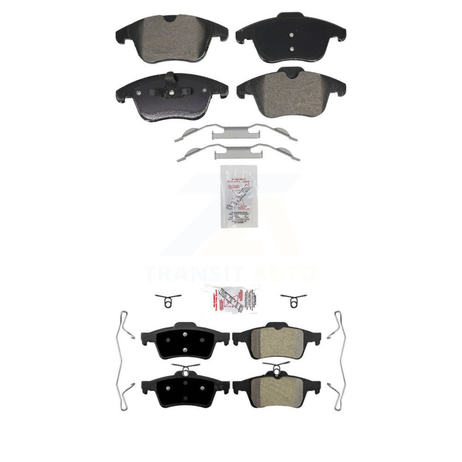 Front Rear Semi-Metallic Disc Brake Pads Kit For 2012 Volvo S40 KNF-101984