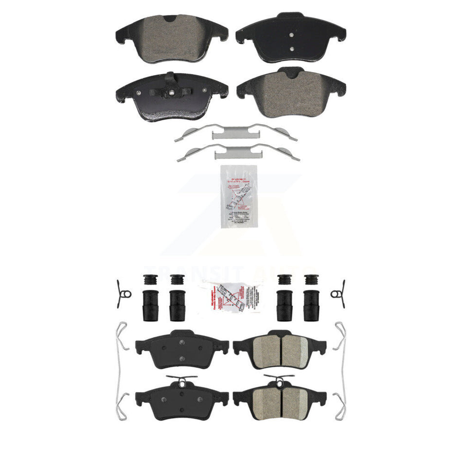 Front Semi-Metallic Rear Ceramic Disc Brake Pads Kit For 2012 Volvo S40 KNF-101986