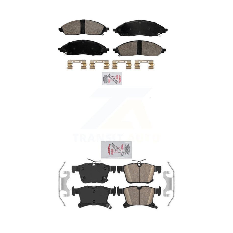 Front Rear Ceramic Disc Brake Pads Kit For 2020-2023 Chrysler Pacifica AWD KNF-101999