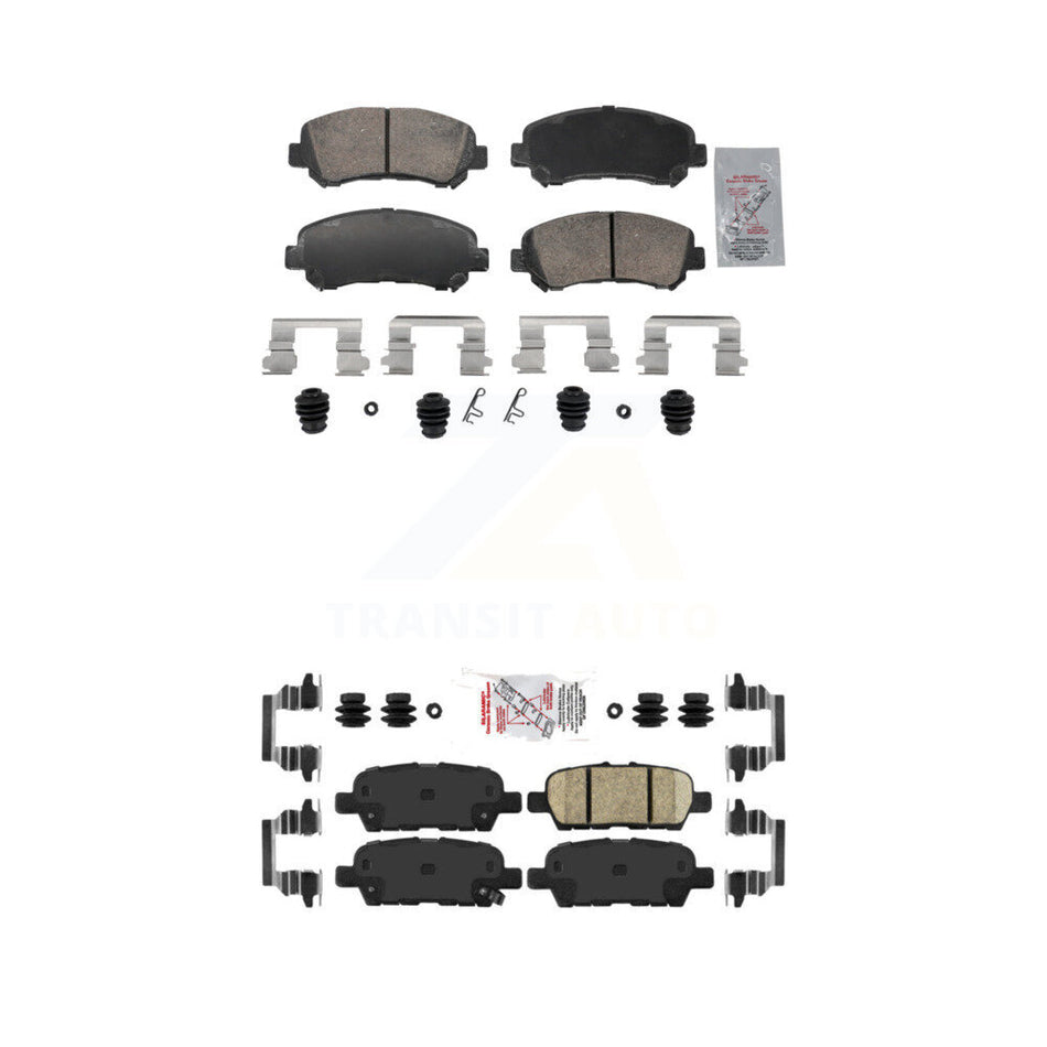 Front Rear Ceramic Disc Brake Pads Kit For Nissan Rogue Sentra Maxima Juke Select KNF-102002