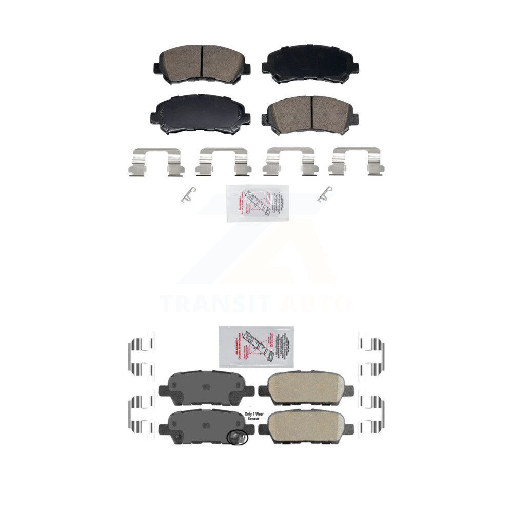 Front Rear Ceramic Disc Brake Pads Kit For Nissan Rogue Sentra Maxima Juke Select KNF-102007