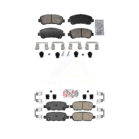 Front Rear Ceramic Disc Brake Pads Kit For 2007-2012 Nissan Sentra SE-R Spec V KNF-102009