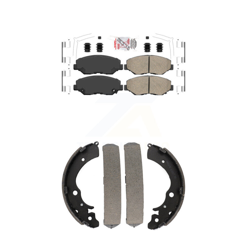 Front Ceramic Disc Brake Pads And Rear Drum Shoes Kit For Honda Accord Fit KNN-100006