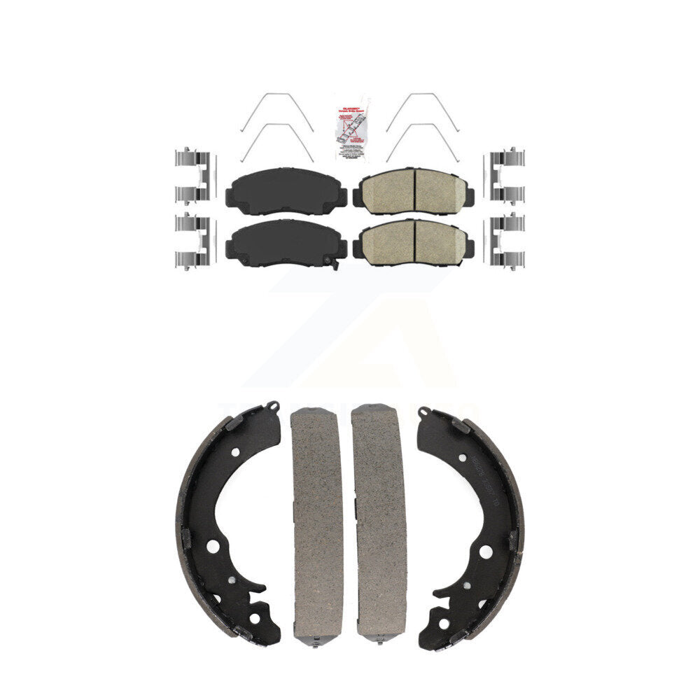 Front Ceramic Disc Brake Pads And Rear Drum Shoes Kit For Honda Civic Accord KNN-100008