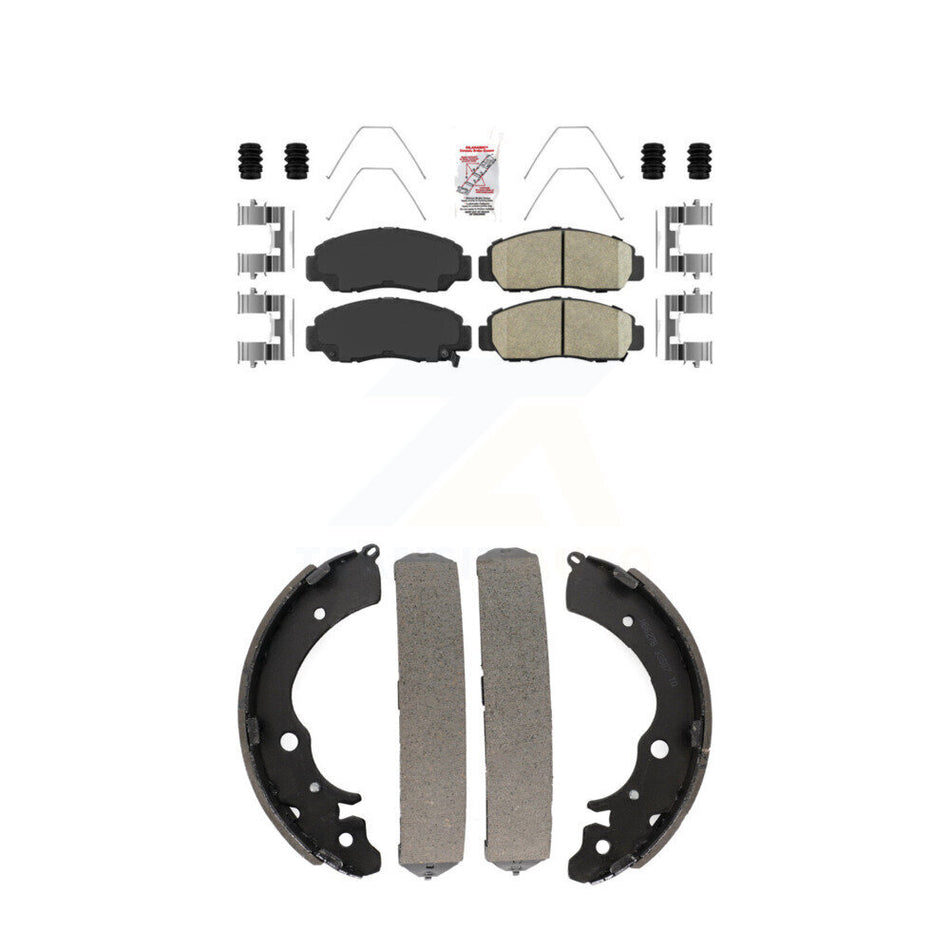 Front Ceramic Disc Brake Pads And Rear Drum Shoes Kit For Honda Civic Accord KNN-100009