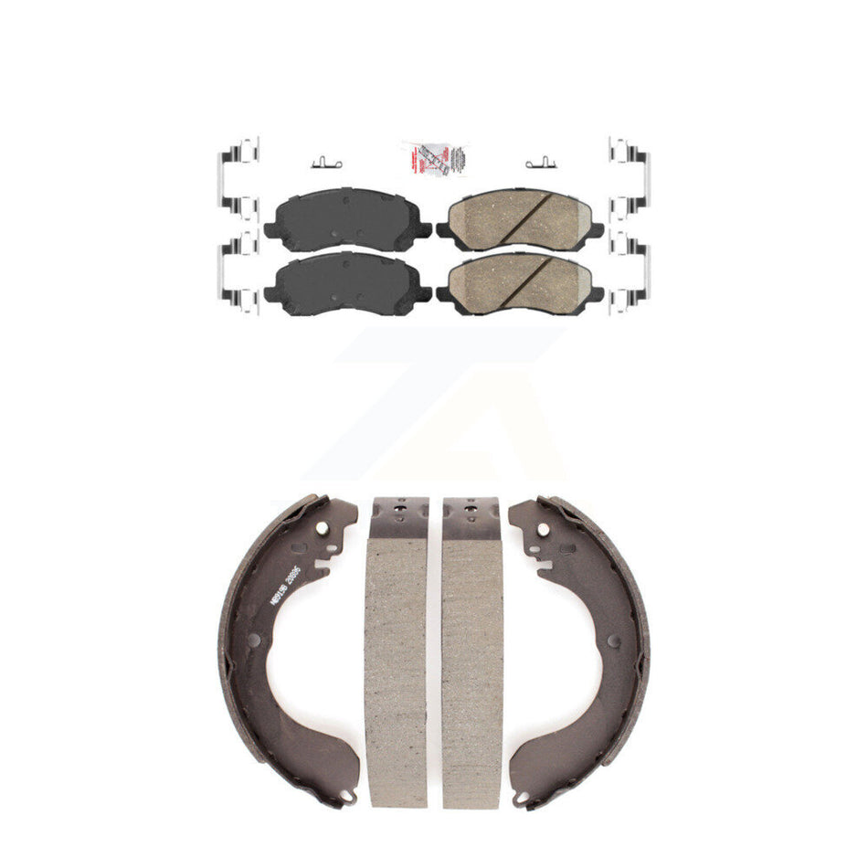 Front Ceramic Disc Brake Pads And Rear Drum Shoes Kit For Jeep Patriot Compass Dodge KNN-100011