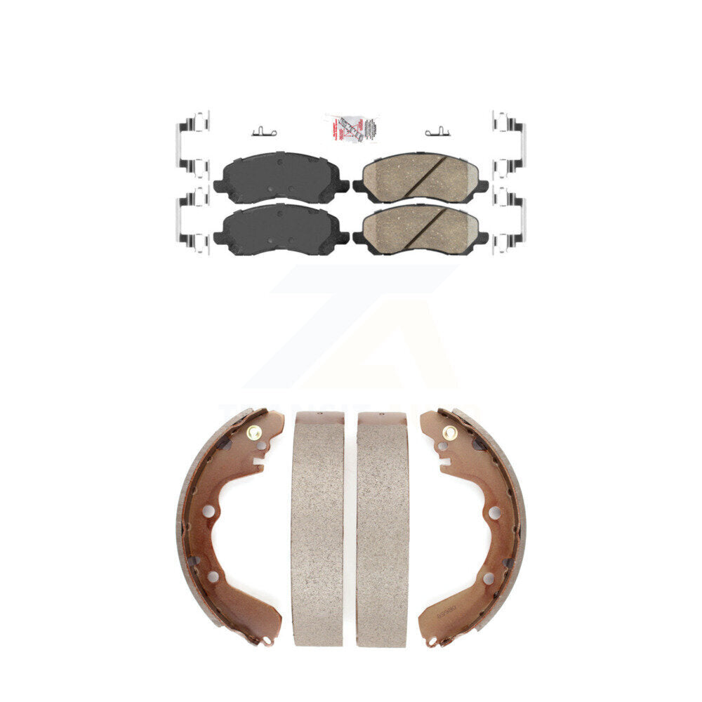 Front Ceramic Disc Brake Pads And Rear Drum Shoes Kit For Chrysler Sebring Mitsubishi KNN-100014