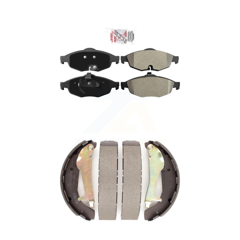 Front Semi-Metallic Disc Brake Pads And Rear Drum Shoes Kit For Chrysler Sebring Dodge KNN-100015