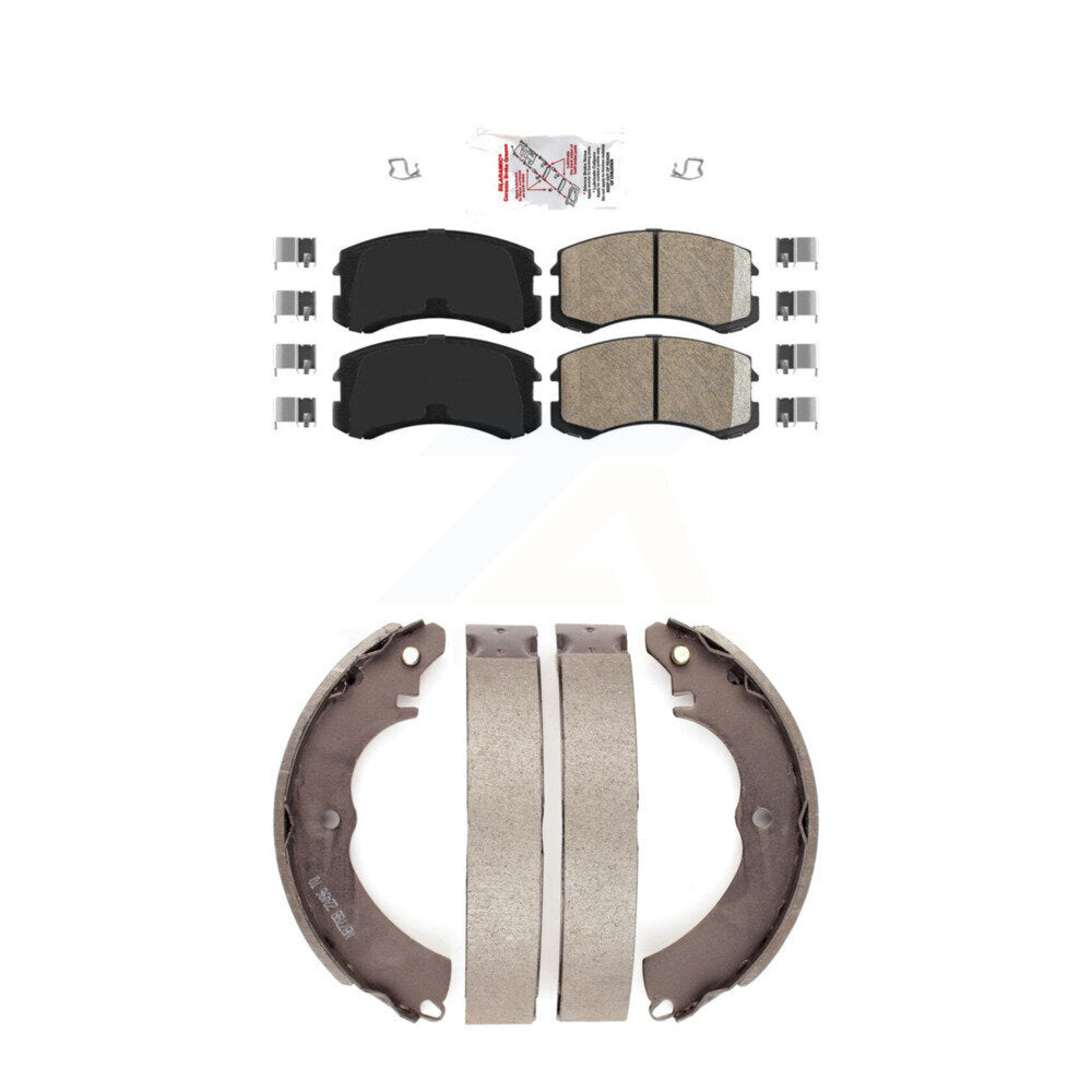 Front Ceramic Disc Brake Pads And Rear Drum Shoes Kit For Mitsubishi Lancer KNN-100017