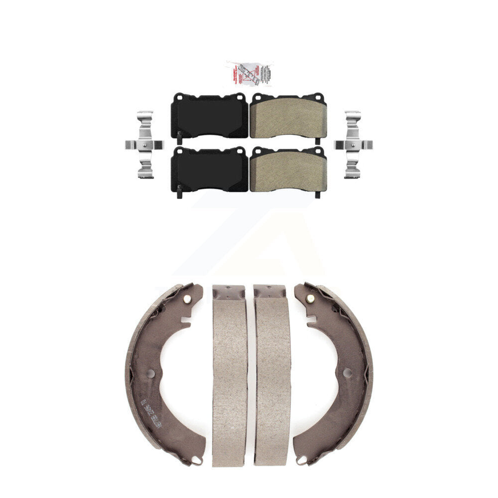 Front Semi-Metallic Disc Brake Pads And Rear Drum Shoes Kit For Mitsubishi Lancer KNN-100018