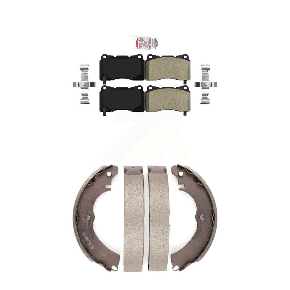 Front Semi-Metallic Disc Brake Pads And Rear Drum Shoes Kit For Mitsubishi Lancer KNN-100018