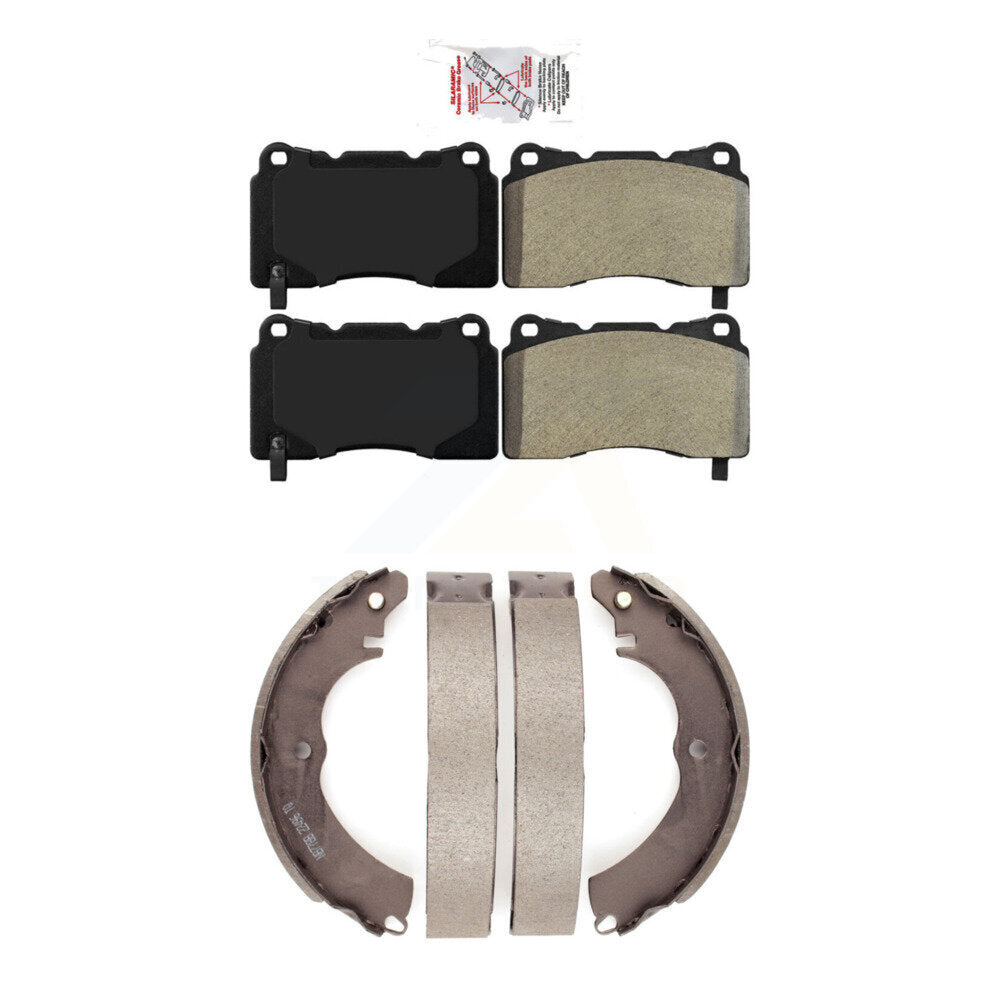Front Semi-Metallic Disc Brake Pads And Rear Drum Shoes Kit For Mitsubishi Lancer KNN-100020